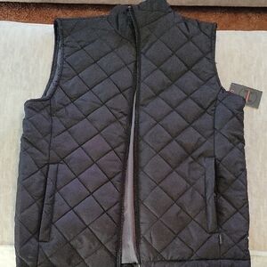 Men's Black Quilted Vest